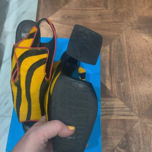 John Fluevog calf hair Munster shoes size 12 W 10 M - Picture 3 of 3